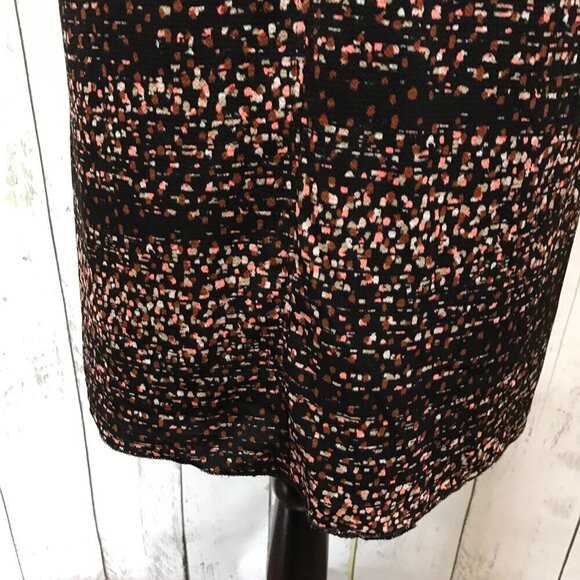 Apt 9 sleeveless mini length dress.  Size Large.  Black, brown, peach, gold - Picture 6 of 11